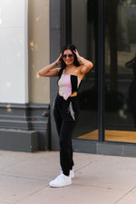 Black Rhinestone Fringe Picket Joggers - Shop Kendry Collection Boutique