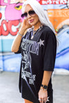Black Rhinestone Star Led Zeppelin  Band Tee - Shop Kendry Collection Boutique