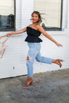 Black Ruffle Tube Top - Shop Kendry Collection Boutique