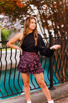 Black Satin One Shoulder Cropped Blouse - Kendry Collection Boutique