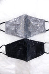Black Sequin Face Mask - Shop Cute Sequin Face Masks Online At Kendry Collection Boutique