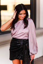 Black Sequin Wrap Mini Skirt - Shop Kendry Collection Boutique