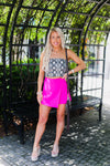 Magenta Pink Asymmetrical Skort - Shop Kendry Collection Boutique