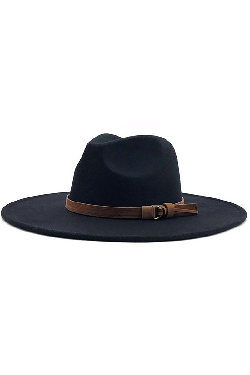 Black Wide Brim Panama Hat - Shop Cute Fall Hats Now At Kendry Collection Boutique