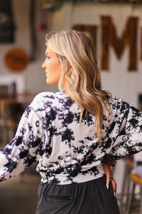Black and White Tie Dye Pullover - Shop Kendry Collection Online Boutique