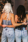 Blue Metallic Fringe Crop Top - Shop Cute New Years Tops At Kendry Collection Boutique