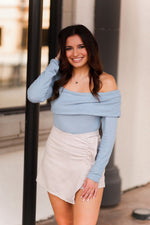 Blue One Shoulder Knit Bodysuit - Kendry Collection Boutique