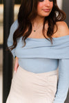 Blue One Shoulder Knit Bodysuit - Kendry Collection Boutique