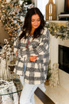 Blue Plaid Sherpa Shacket - Kendry Collection Boutique
