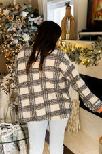 Blue Plaid Sherpa Shacket - Kendry Collection Boutique
