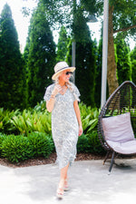 Blue Snakeskin Maxi Dress - Shop Kendry Collection Online Boutique