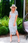 Blue Snakeskin Maxi Dress - Shop Kendry Collection Online Boutique