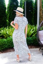 Blue Snakeskin Maxi Dress - Shop Kendry Collection Online Boutique