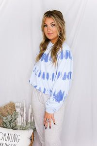 Blue Tie Dye Crewneck Sweatshirt - Shop Kendry Collection Boutique 