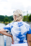 Blue Tie Dye Front Tie T-Shirt - Shop Kendry Collection Boutique
