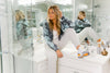 Blue Tie Dye Zip Up Jacket - Shop Kendry Collection Boutique