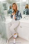 Blue Tie Dye Zip Up Jacket - Shop Kendry Collection Boutique