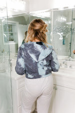 Blue Tie Dye Zip Up Jacket - Shop Kendry Collection Boutique