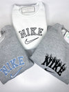 Blue and grey Street Style Crewneck Sweatshirt