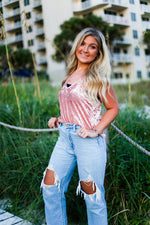 Blush Pink Velvet Tank Top - Shop Kendry Collection Online Boutique