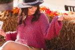 Brick Red Popcorn Sweater - Shop Kendry Collection Boutique