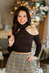 Brown Cold Shoulder Knit Sweater - Shop Kendry Collection Boutique