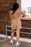 Brown Corduroy Button Down Mini Dress - Kendry Collection Boutique 