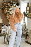 Brown Fringe Knit Cropped Sweater - Shop Kendry Collection Boutique