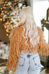 Brown Fringe Knit Cropped Sweater - Shop Kendry Collection Boutique