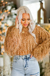 Brown Fringe Knit Cropped Sweater - Shop Kendry Collection Boutique