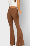 Brown Mineral Wash Flare Yoga Pants - Shop Kendry Collection Boutique