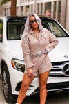 Brown Ribbed Knit Romper - Shop Kendry Collection Boutique