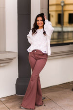 Brown Super Flare Denim Jeans - Shop Kendry Collection Boutique