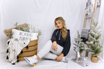 Brushed Knit Balloon Sleeve Cropped Pullover