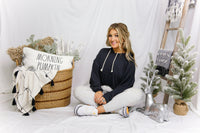 Brushed Knit Balloon Sleeve Cropped Pullover