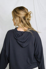 Brushed Knit Balloon Sleeve Cropped Pullover