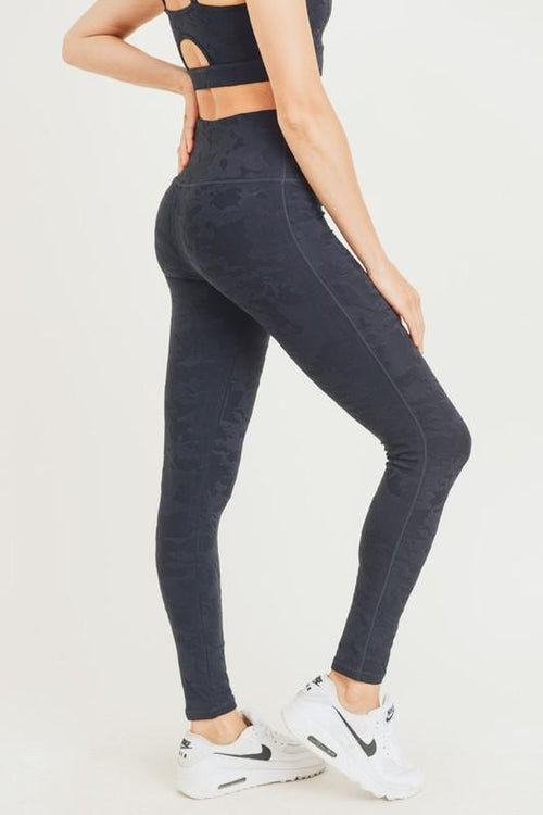 Camo Black Tactel Leggings Kendry Collection Boutique