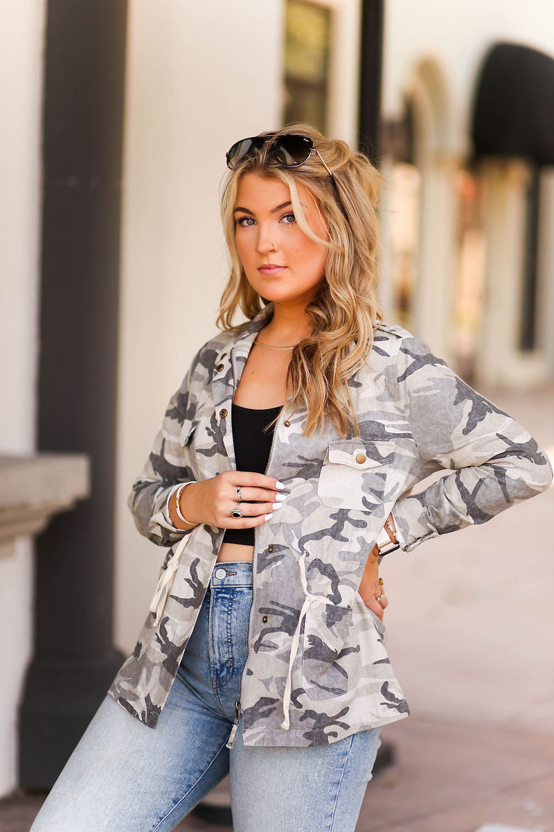 Camouflage Utility Jacket - Shop Kendry Collection Boutique