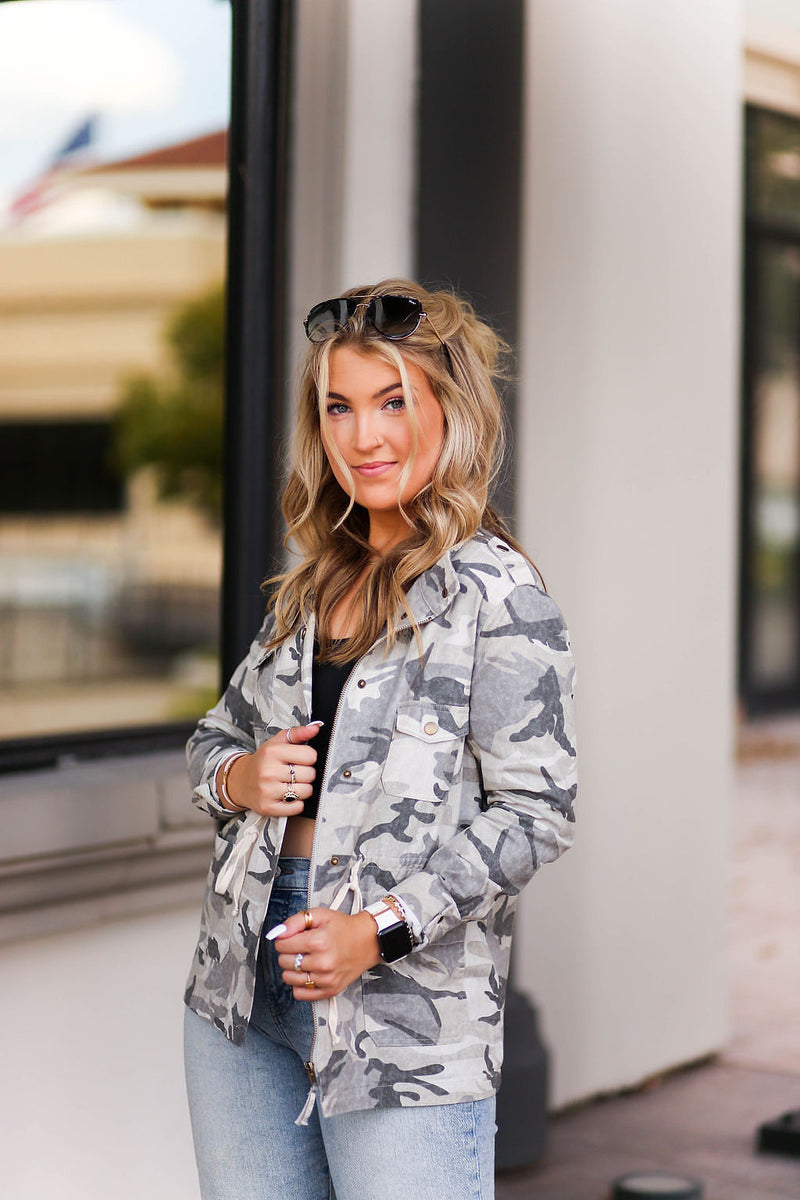 Camouflage Utility Jacket - Shop Kendry Collection Boutique