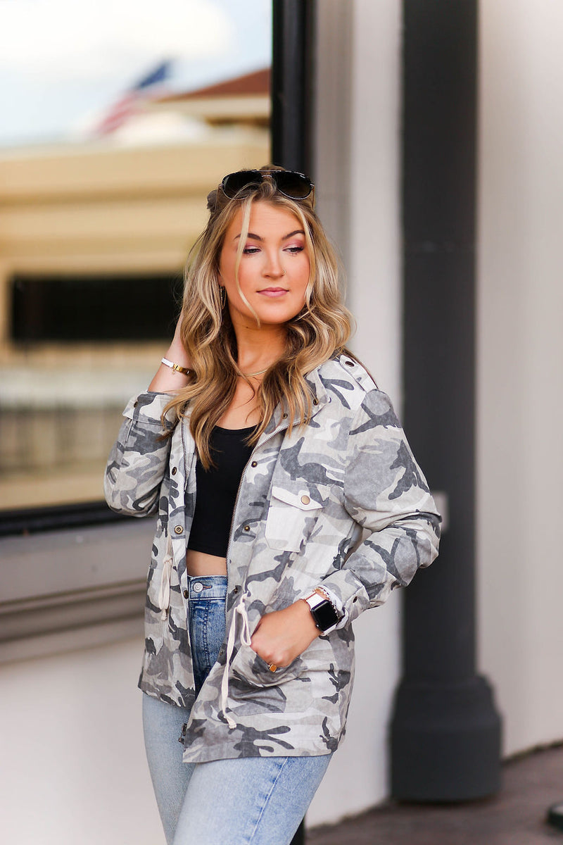 Camouflage Utility Jacket - Shop Kendry Collection Boutique