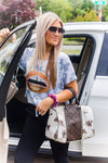 Charcoal Tie Dye Sequin Lips Crop Tee - Kendry Collection Boutique