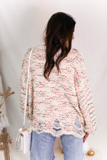 Colorful Popcorn Distressed Hem Sweater - Kendry Collection Boutique