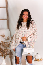 Colorful Popcorn Distressed Hem Sweater - Kendry Collection Boutique