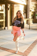 Coral Silky Front Slit Mini Skirt - Shop Kendry Collection Boutique