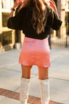 Coral Silky Front Slit Mini Skirt - Shop Kendry Collection Boutique