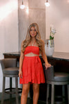 Coral Smocked Halter Neck Wrap Dress - Shop Kendry Collection Boutique