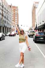 Trendy Tactel fabric high waisted biker shorts with velvet leopard pattern all over. These are a MUST have and perfect for keeping everything in place!
