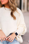 Cream Oversized Knit Sweater - Shop Kendry Collection Boutique