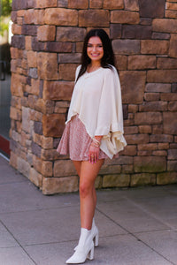 Cream Ruffle Sleeve Waffle Knit Top - Shop Kendry Collection Boutique