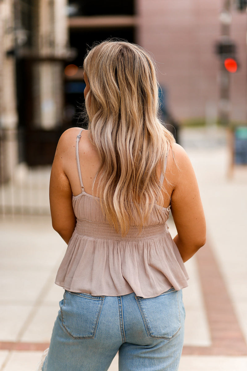 Cutout Front Tie Tank Top - Shop Kendry Collection Boutique